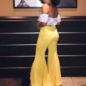 Yellow Flare Zara Pants